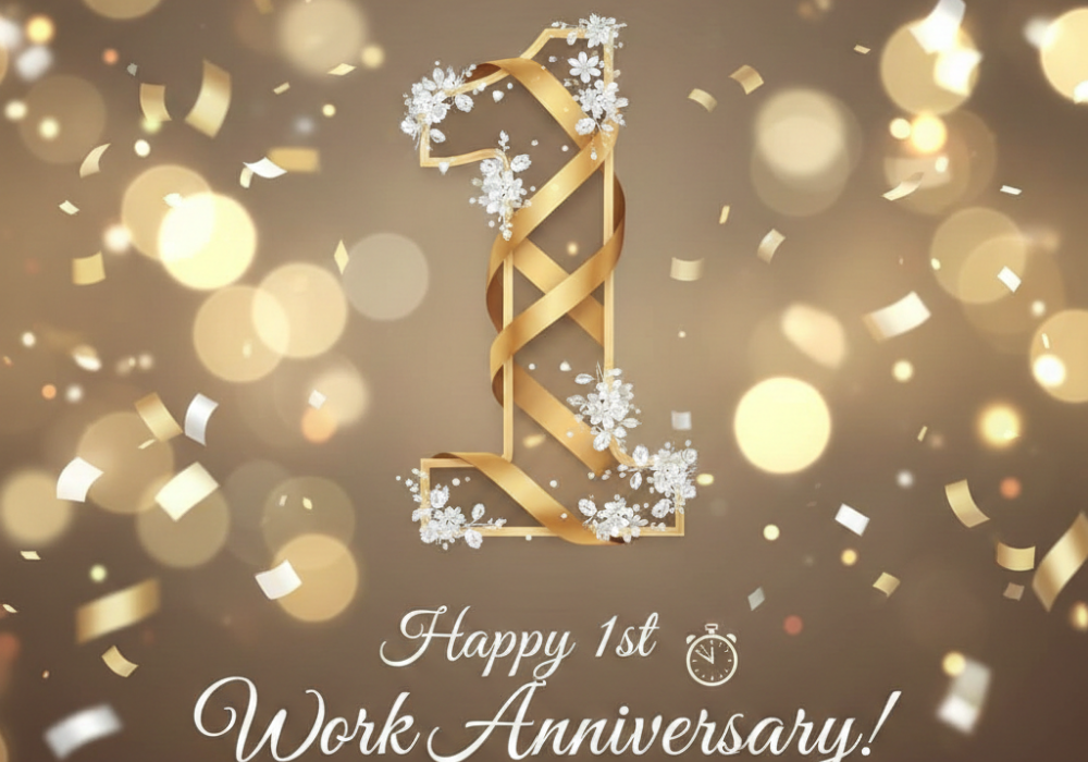 1st Work Anniversary Wishes